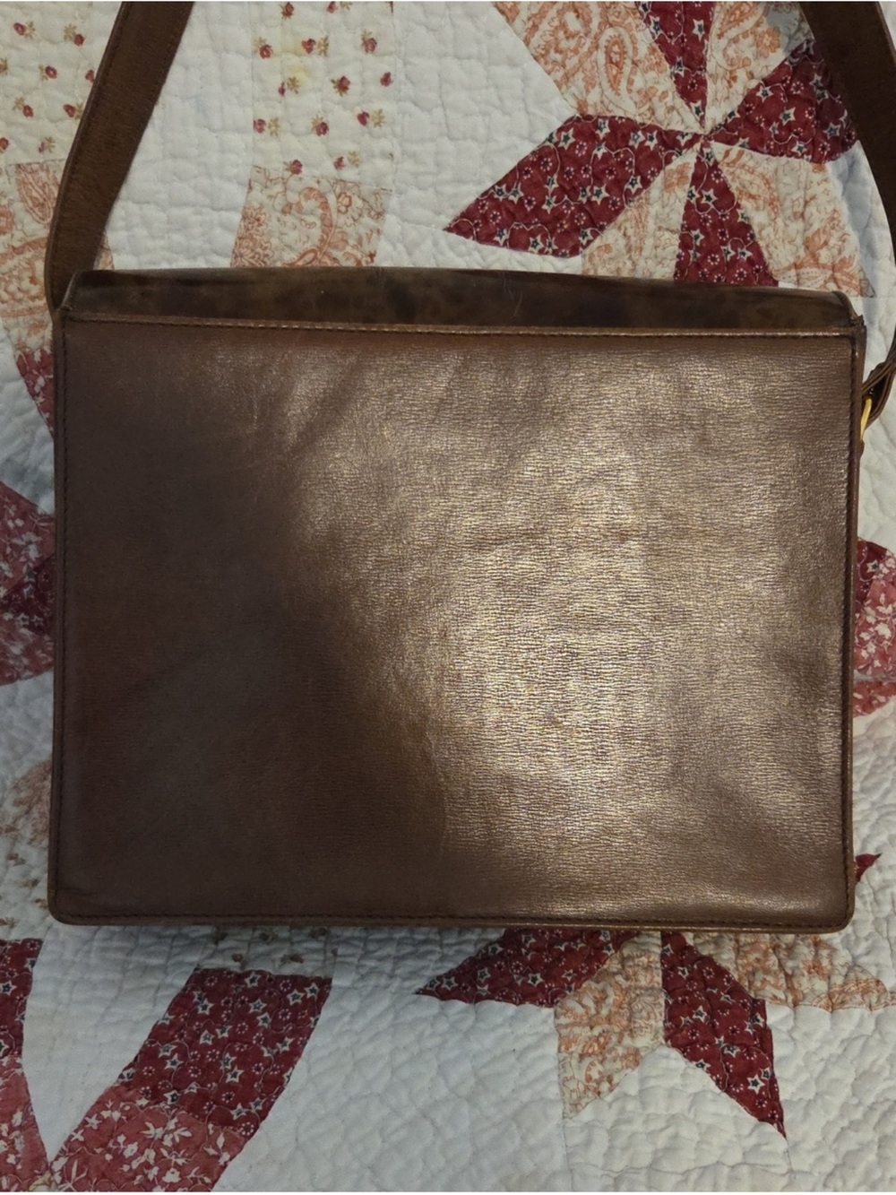 Valentino Garavani Brown Leather Crossbody with Gold Hardware - Picture 3 of 9